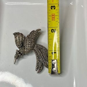 Retro Roman Stamped Bird Brooch